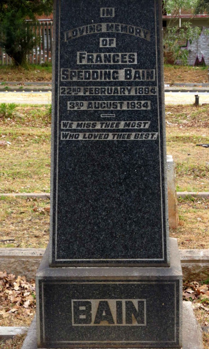 BAIN Frances Spedding 1894-1934