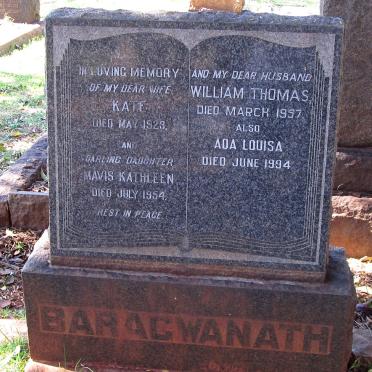 BARAGWANATH William Thomas -1957 &amp; Kate -1923