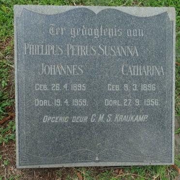 BAUKAMP Phillipus Petrus Johannes 1895-1959 &amp; Susanna Catharina 1896-1956