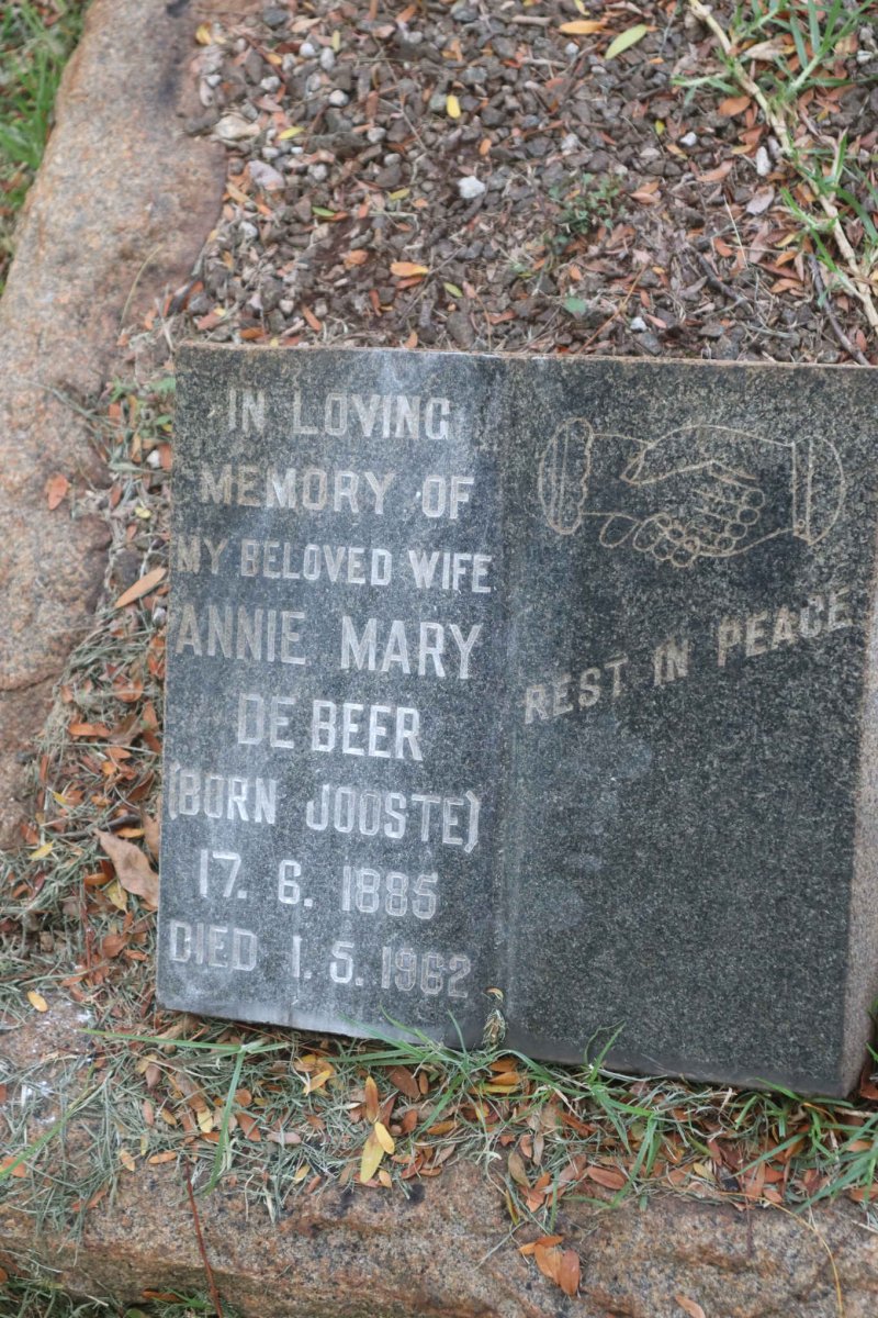 BEER Annie Mary, de nee JOOSTE 1885-1962