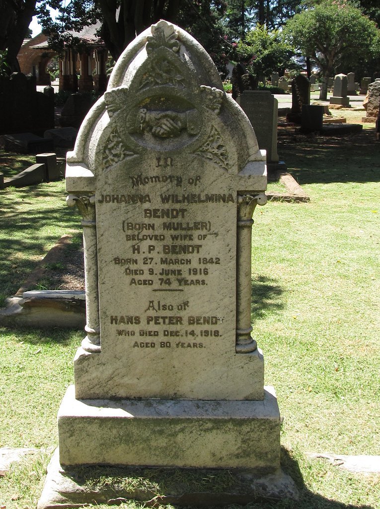 BENDT Hans Peter -1918 &amp; Johanna Wilhelmina MULLER 1842-1916 