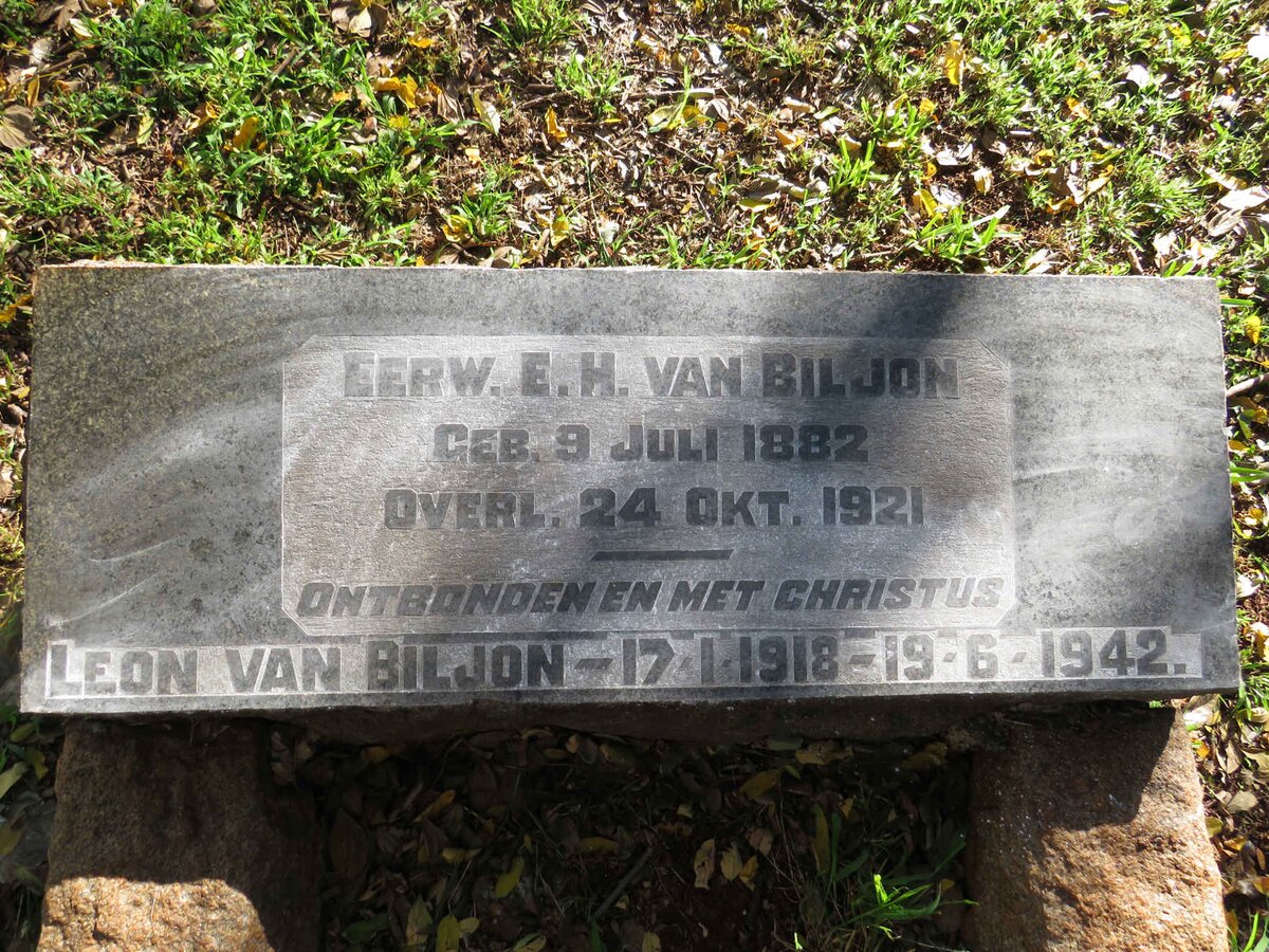 BILJON E.H., van 1882-1921 :: VAN BILJON Leon 1918-1942