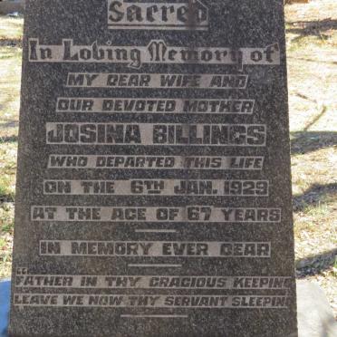 BILLINGS Josina -1929