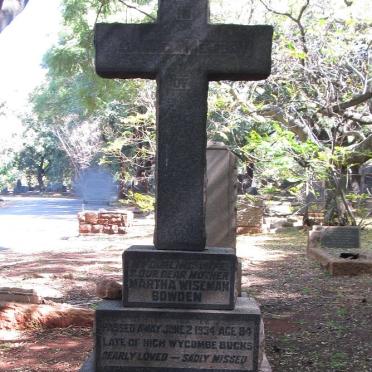 BOWDEN Thomas -1936 &amp; Martha Wiseman -1934