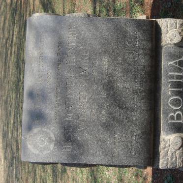 BOTHA Mattheus Hendrik Wessels 1900-1956