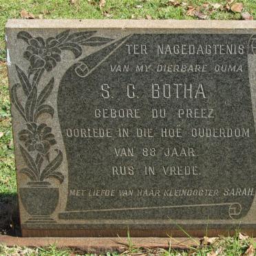 BOTHA S.C. nee DU PREEZ 