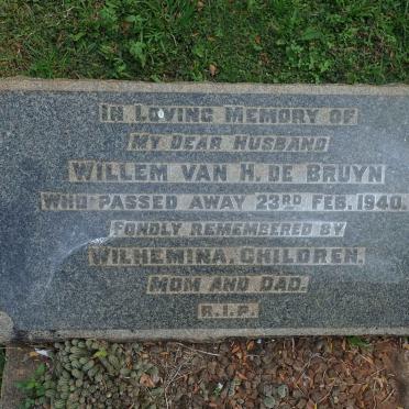 BRUYN Willem van H., de -1940