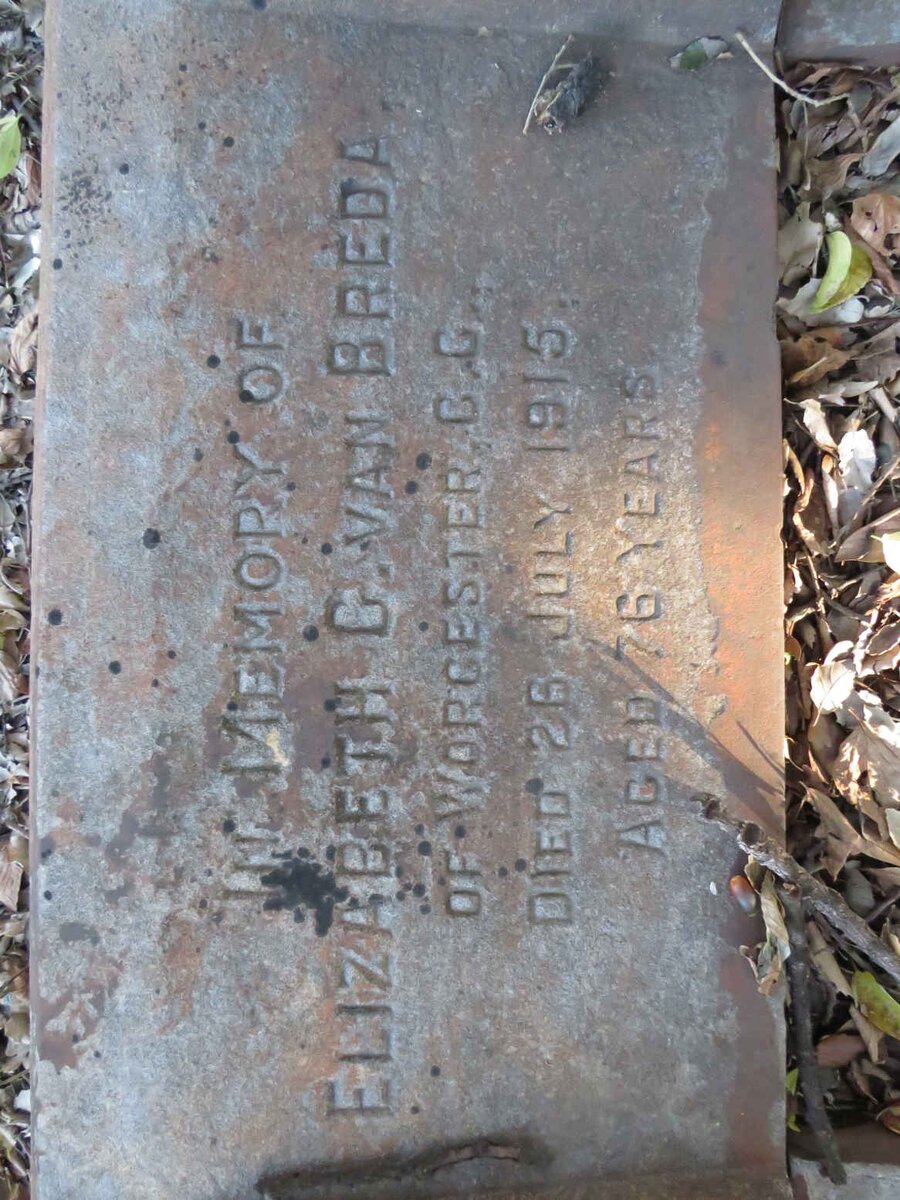 BREDA Elizabeth C., van -1915