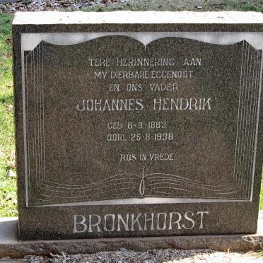 BRONKHORST Johannes Hendrik 1863-1938