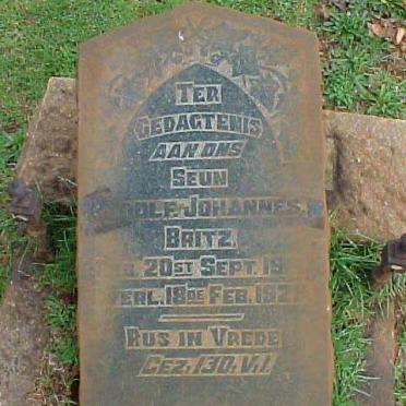 BRITZ Rudolf Johannes 1918-1928_2