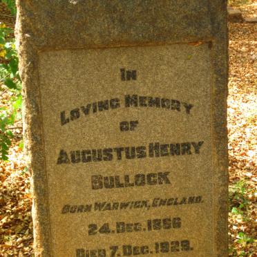 BULLOCK Augustus Henry 1866-1929