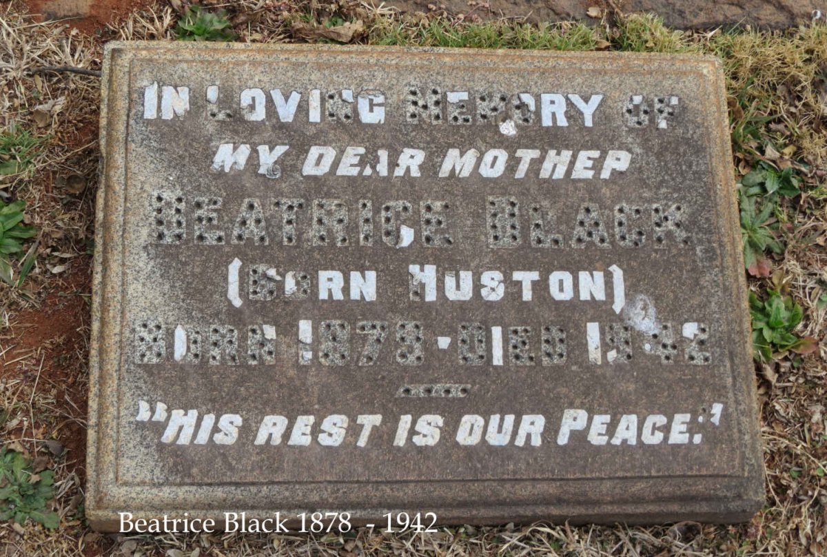BLACK Beatrice nee HUSTON 1879-1942