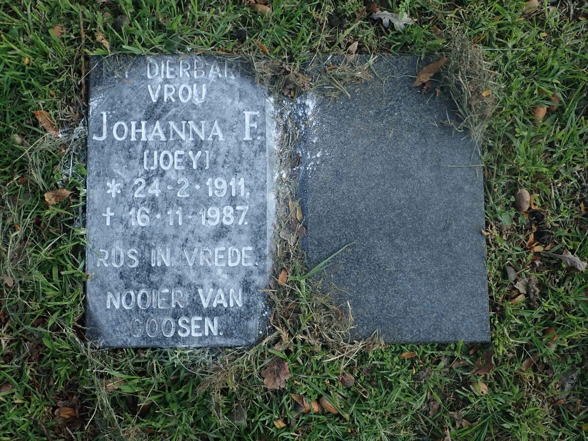 PREEZ Johanna F., du nee GOOSEN 1911-1987