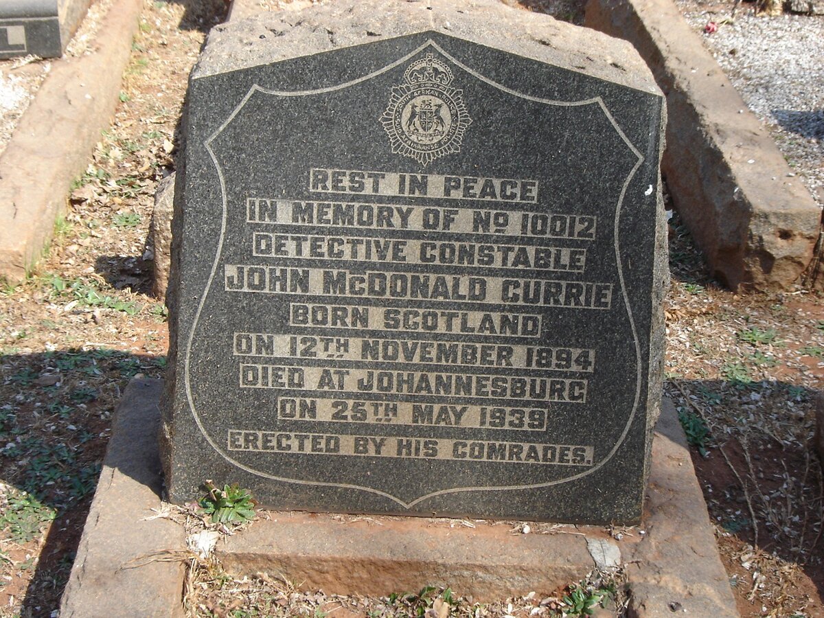 CURRIE John McDonald 1894-1939