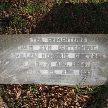 COETZEE Willem Hendrik 1884-1922
