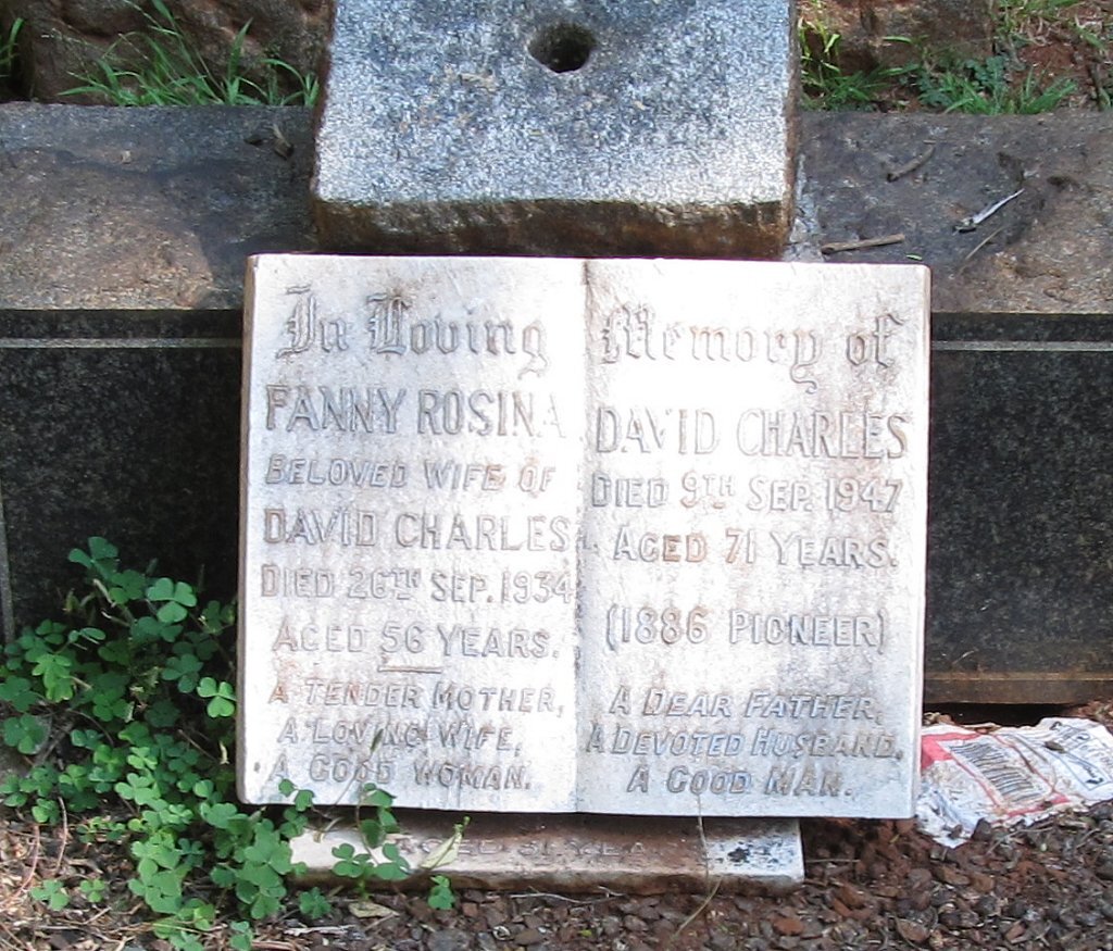 CHARLES David -1947 &amp; Fanny Rosina -1934