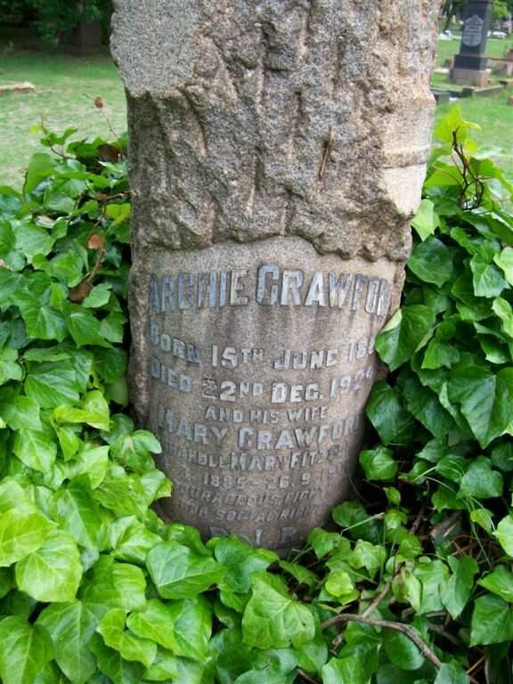 CRAWFORD Archie 18??-1924 &amp; Mary 1885-19??