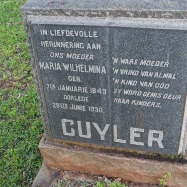 CUYLER Maria Wilhelmina 1849-1930