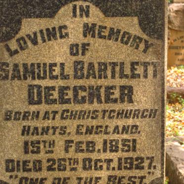 DEECKER Samuel Bartlett 1851-1927