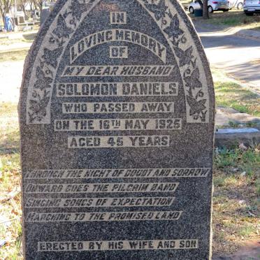 DANIELS Solomon -1925