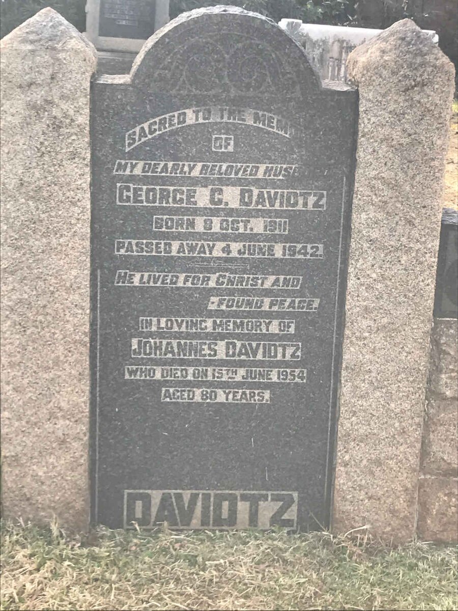 DAVIDTZ Johannes -1954 :: DAVIDTZ George C. 1911-1942