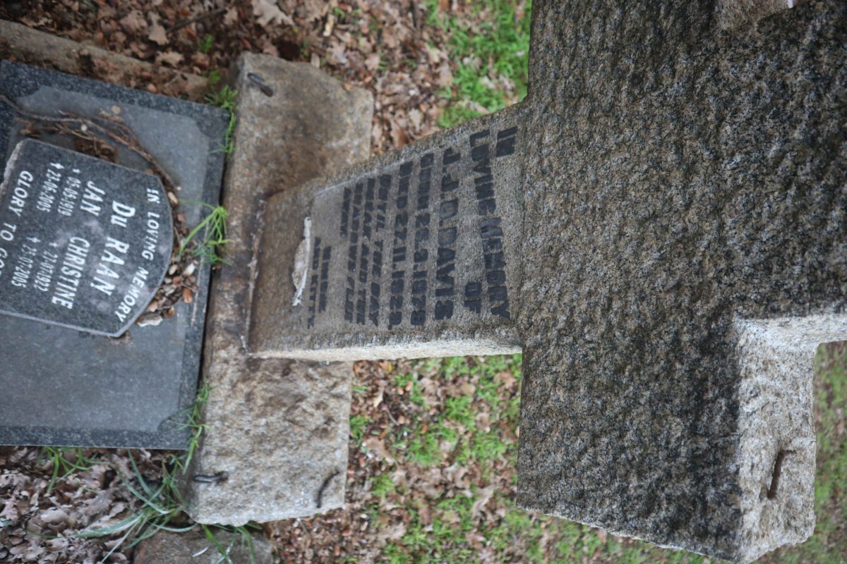 DAVIS J.J.D. 1879-1929 :: DU RAAN Jan 1919-2005 &amp; Christine 1922-2005