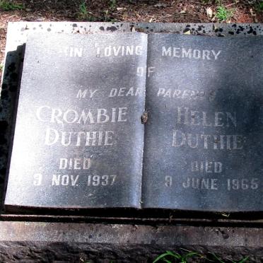 DUTHIE Crombie 1937 &amp; Helen -1965