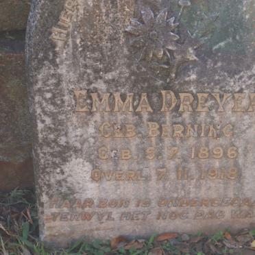 DREYER Emma nee BERNING 1896-1918