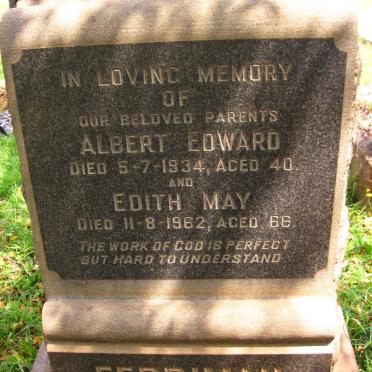 FERRIMAN Albert Edward -1934 &amp; Edith May -1962