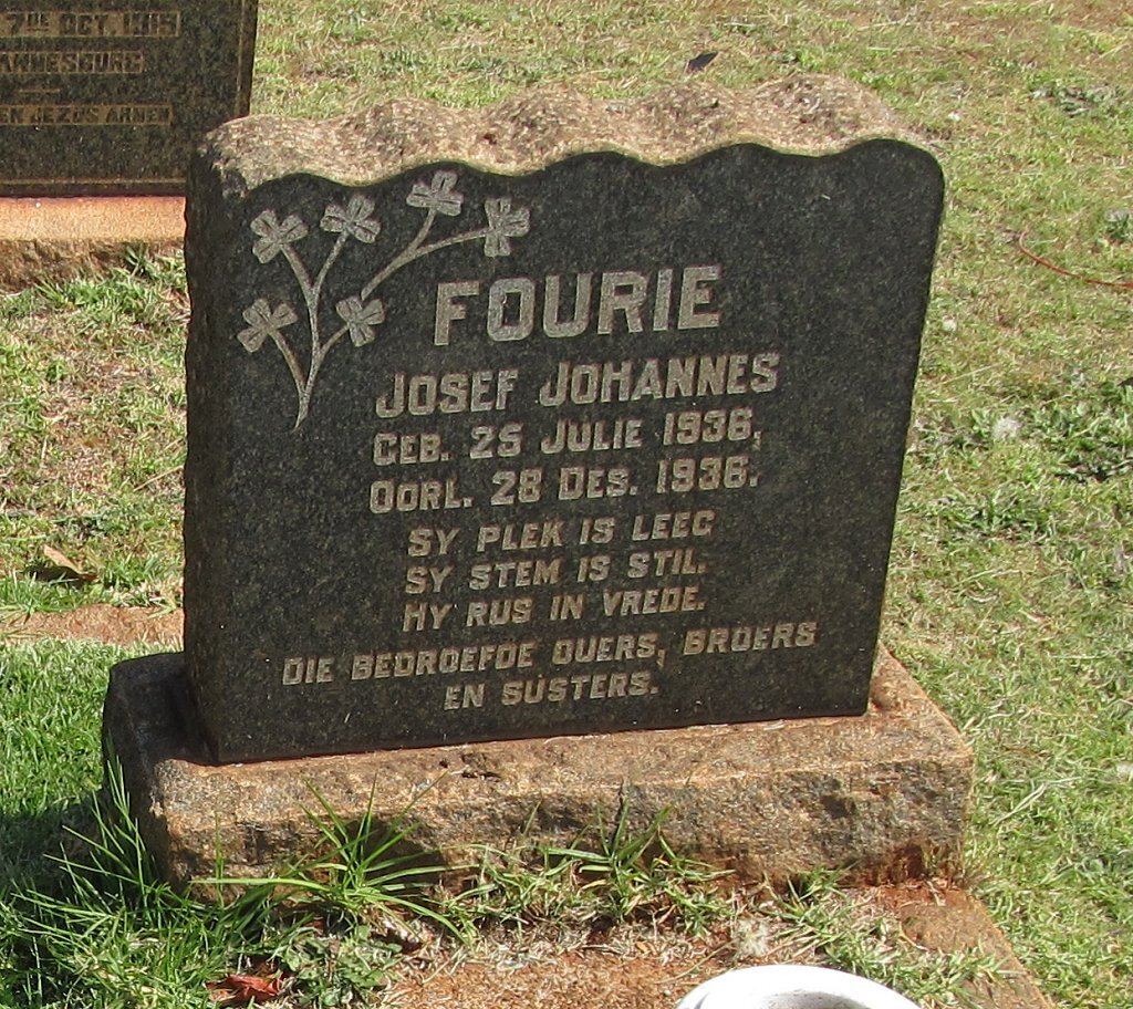 FOURIE Josef Johannes 1936-1936