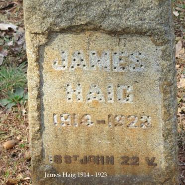 HAIG James 1914-1923