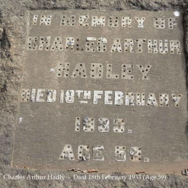 HADLEY Charles Arthur -1933