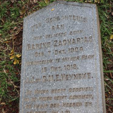 HEYNEKE Barend Zacharias 1904-1919