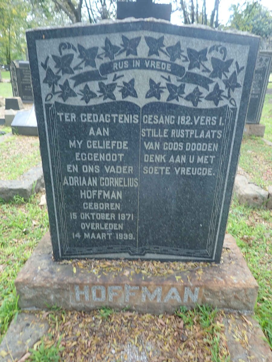 HOFFMAN Adriaan Cornelius 1871-1939