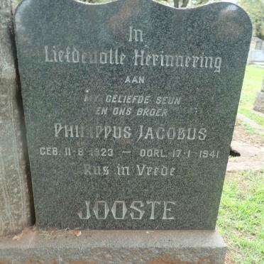 JOOSTE Philippus Jacobus 1923-1941