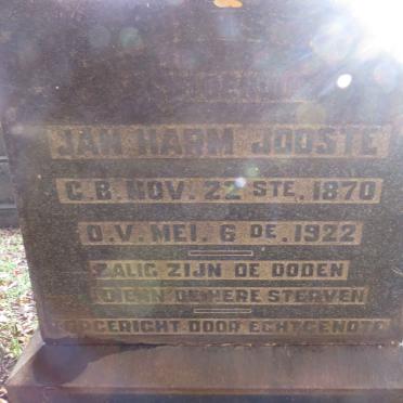 JOOSTE Jan Harm 1870-1922