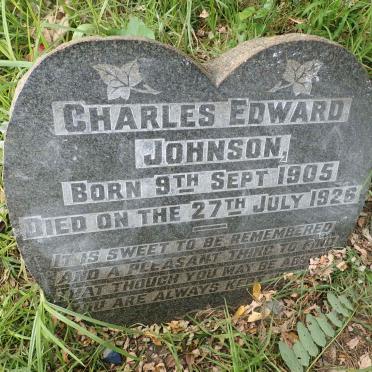 JOHNSON Charles Edward 1905-1926