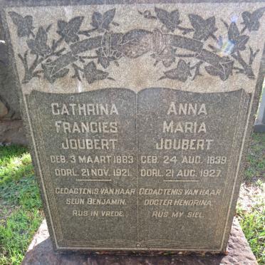 JOUBERT Anna Maria 1839-1927 :: JOUBERT Cathrina Francies 1883-1921