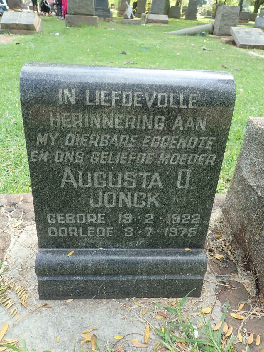 JONCK Augusta O. 1922-1976
