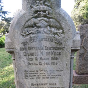 KOCK Gabriel N., de 1889-1918