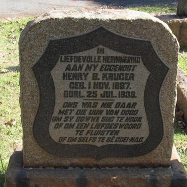 KRUGER Henry B. 1887-1938