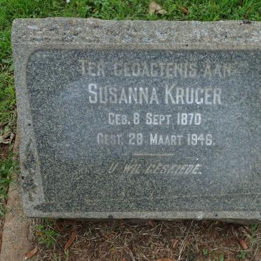 KRUGER Susanna 1870-1946