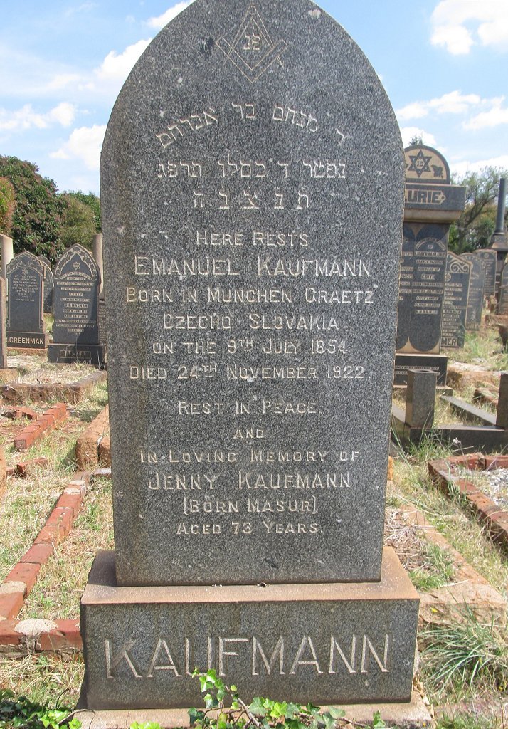 KAUFMANN Emanuel 1854-1922 &amp; Jenny MASUR