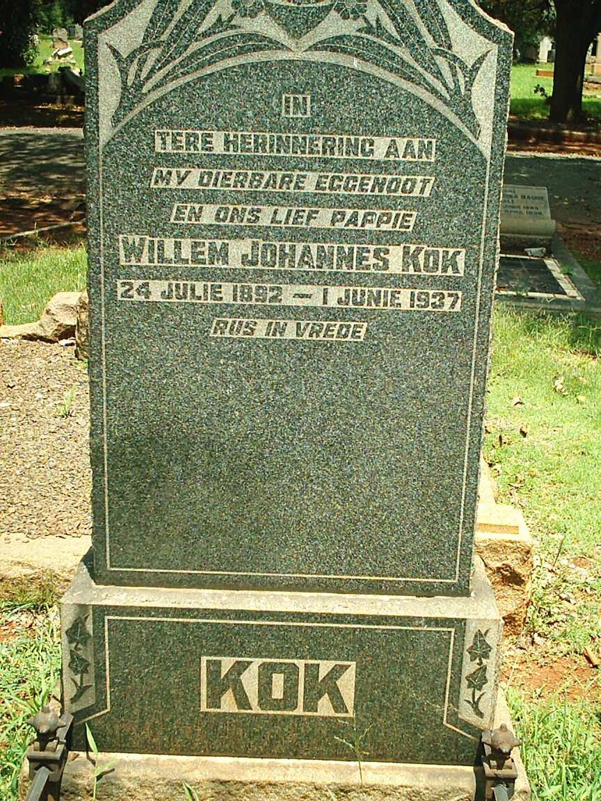 KOK Willem Johannes 1892-1937