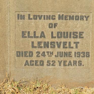 LENSVELT Ella Louise -1938