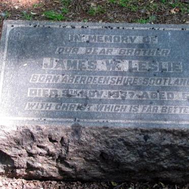 LESLIE James W. -1937