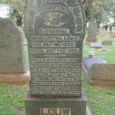 LOUW Catharina Margaritha 1892-1925