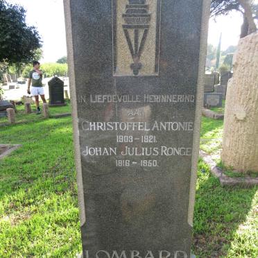 LOMBARD Christoffel Antonie 1903-1921 :: LOMBARD Johan Julius Ronge 1916-1950