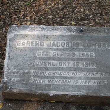 LOMBARD Barend Jacobus 1856-1917 &amp; Susanna Louisa 1875-1948