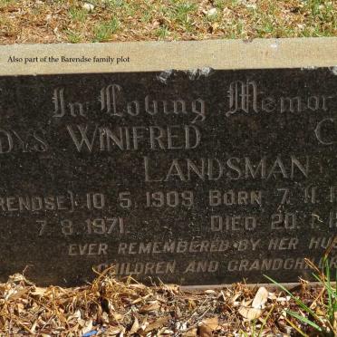 LANDSMAN Charles 1904-1984 &amp; Gladys Winifred ARENDSE 1909-1971